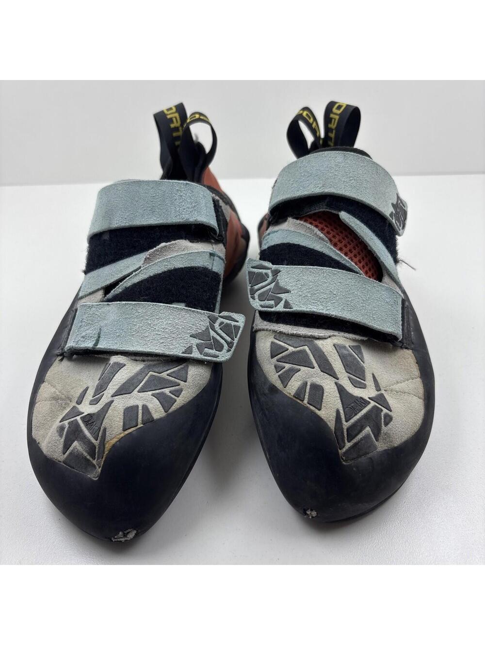 La Sportiva Men's P3 OTAKI Blue White Red Edging Climbing Shoes Sz US 8.5